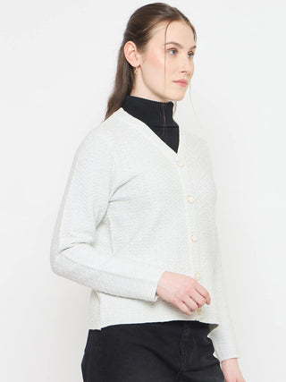 Madame V-Neck Cardigan with  Buttons