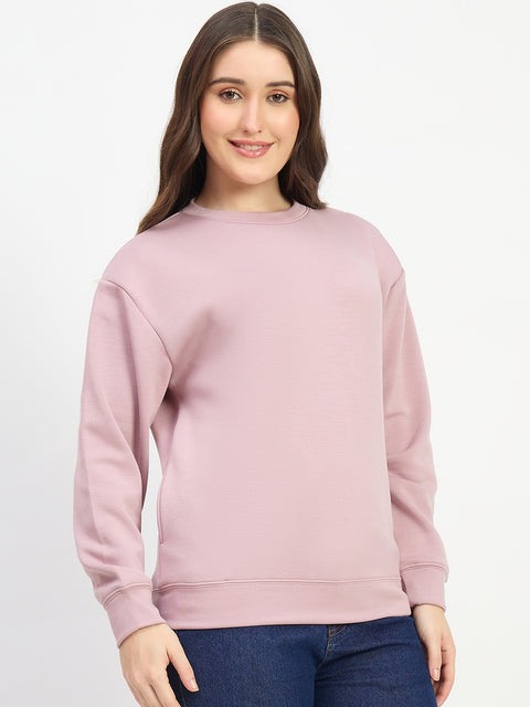 Madame Solid Blush Sweat-Shirt