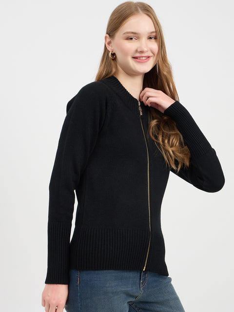 Madame Crew Neck Black Knit Sweater