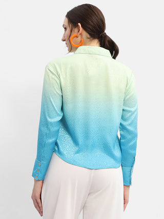 Madame Green And Blue Ombre Shirt