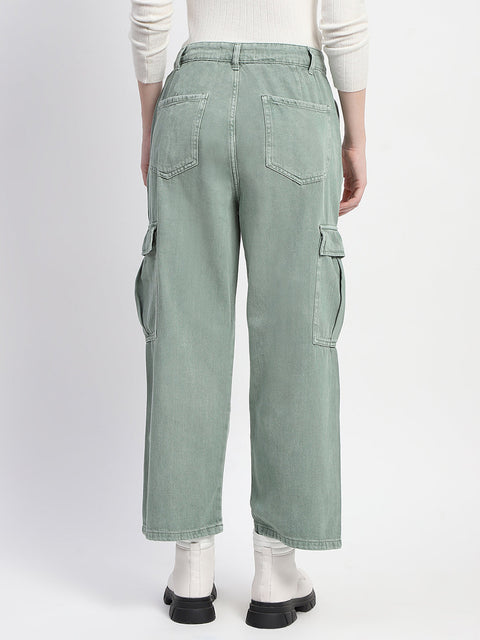 Madame Relax Fit Green Cargo Pants