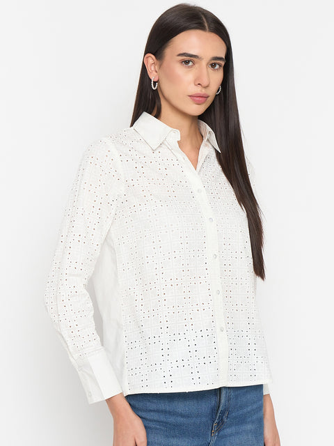 Madame White Cotton Shirt