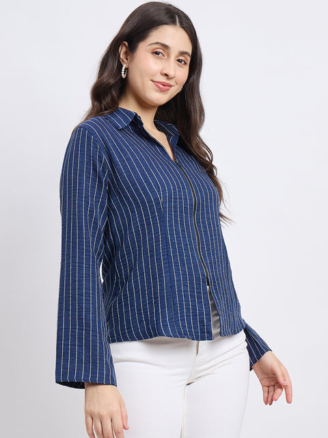 Madame Stripe Navy Shirt