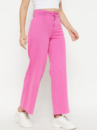 Madame Pink Solid Denim