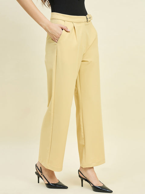 Madame Lemon Yellow Relaxed Fit Trousers