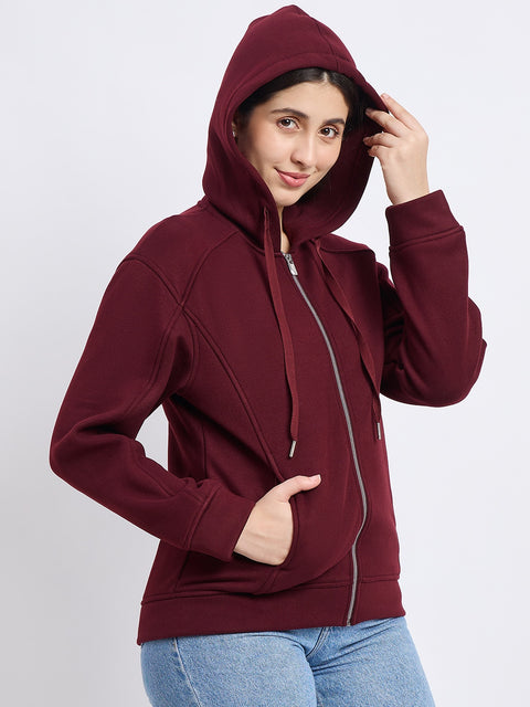 Madame Solid Wine Sweatshirt
