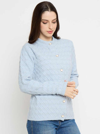 Madame Striped Sky Blue Cardigan