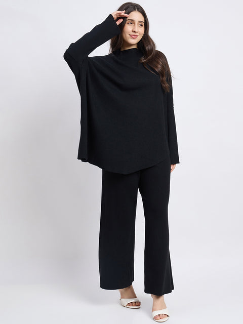 Madame Designer Black Knit Co-ord Set