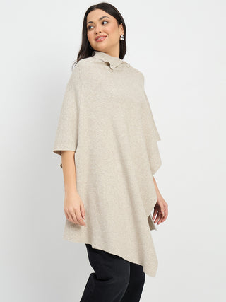 Madame Beige High Neck Pullover Shrug