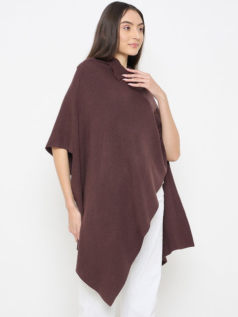Madame High Neck Pullover Brown Shrug
