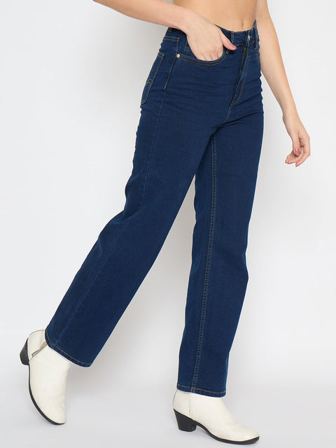 Madame Straight Fit Dark Blue Jeans