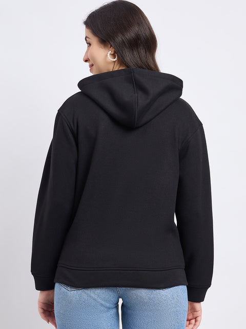 Madame Solid Black Sweatshirt