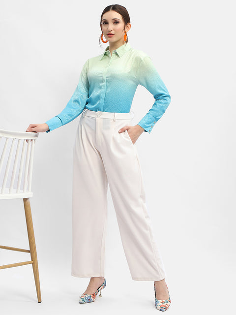 Madame Green And Blue Ombre Shirt