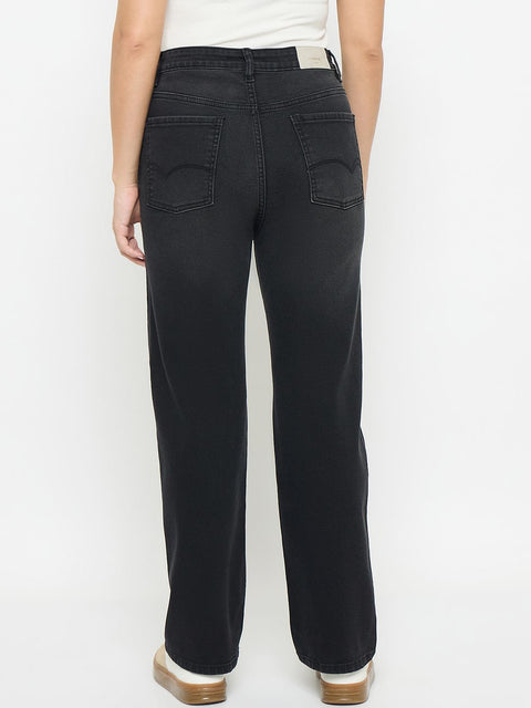 Madame Dark Grey Straight Fit Jeans