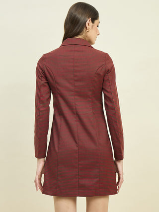 Madame Double Breasted Red Dress