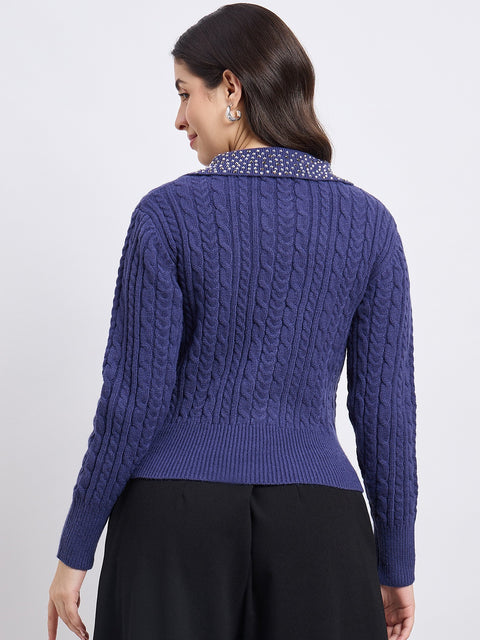 Madame Blue Polo Sweater