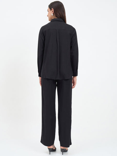 Madame Black Viscose Co-ord Set