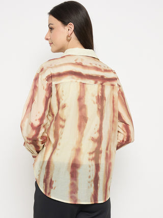 Madame Brown Tencel Nylon Blend Printed Shirt