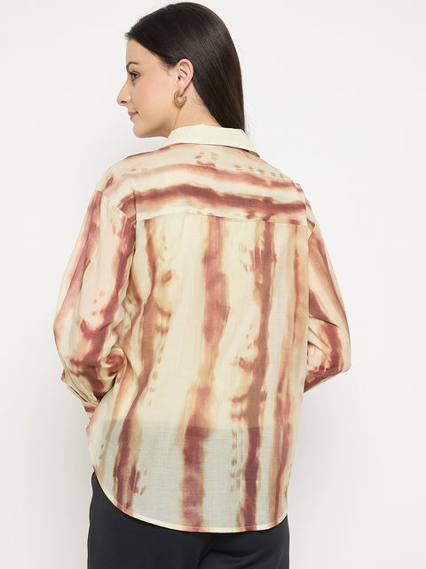 Madame Brown Tencel Nylon Blend Printed Shirt