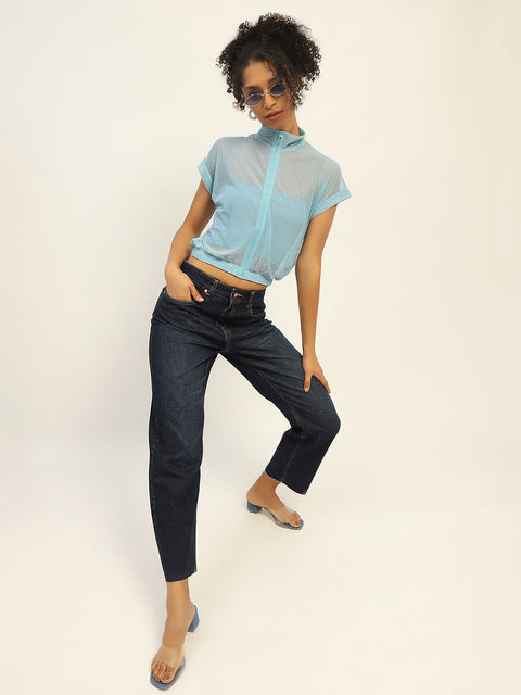 Madame Blue Loose Fit Cotton Jeans