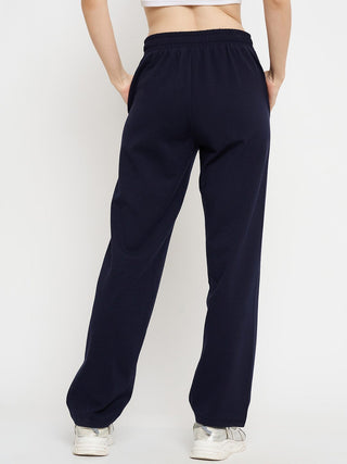 mSECRET Cotton Blend Navy Blue Straight Track Bottoms