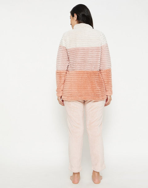mSECRET Peach Color Velour Nightsuit