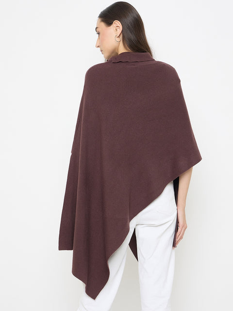 Madame High Neck Pullover Brown Shrug