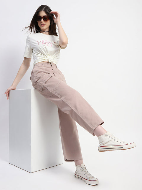 Madame Relax Fit Khaki Cargo Pants