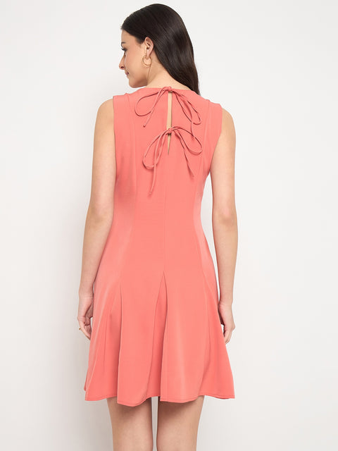 Madame Coral Flared Sleeveless Mini Dress for Women