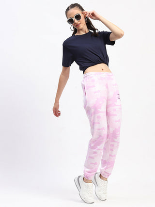 mSECRET Camouflage Print Cotton Mauve Joggers