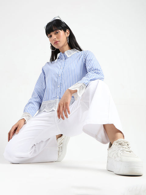 Madame Stone Wash Wide Leg White Jeans