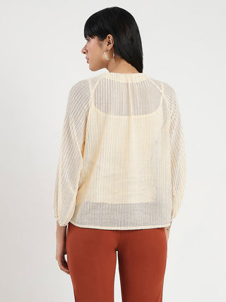 Madame Beige Rayon Blend Top