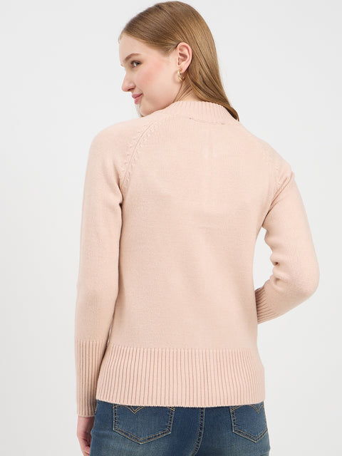 Madame Blossom Pink Zipper Sweater