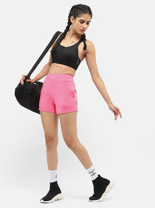 mSECRET Typography Pink Running Shorts