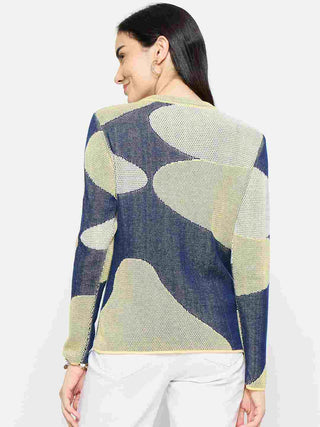 Madame Geometric Print Multicolor Knitted Top