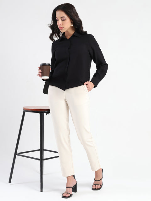Madame Black Rayon Blend Shirt
