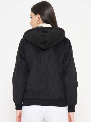 Madame  Black Hooded Sweatshirt