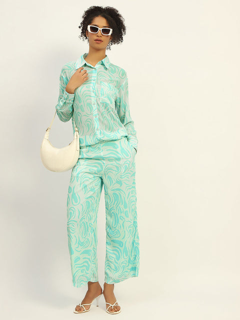 Madame Printed Green Co-Ord Set