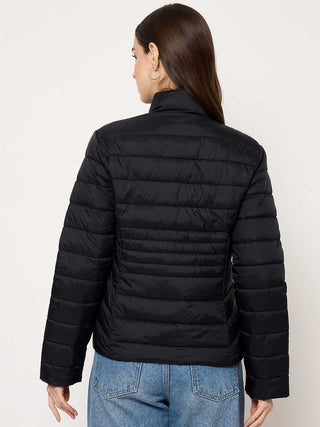 Madame Quilted Black Puffer Jacket
