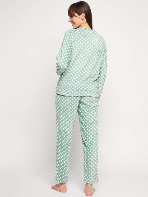 mSECRET Green Round Neck Nightsuit