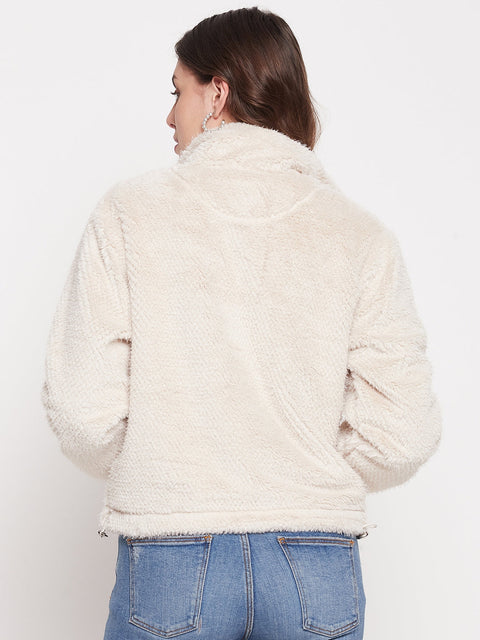 Madame Off-White Fluffy-Knit Sweatshirt