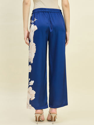 Madame Blue Printed Trousers