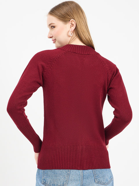 Madame Wine Zipper Sweater