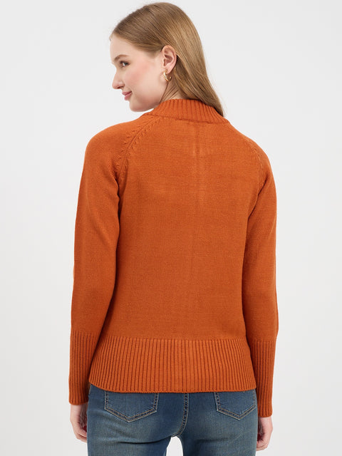 Madame Brunt Orange Zipper Sweater