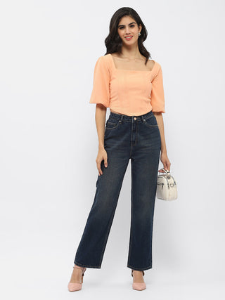 Madame Light Washed Black Mom Fit Jeans