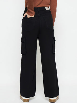 Madame Black Wide Leg Palazzo Pants