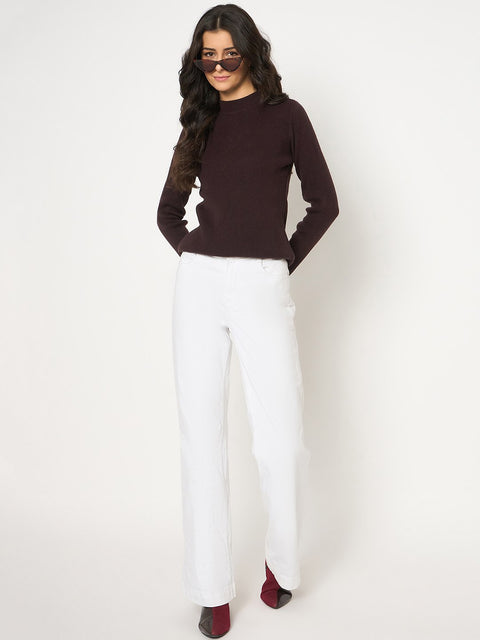 Madame Mock Neck Brown Skeeve