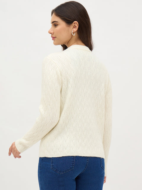 Madame Off White Cardigan
