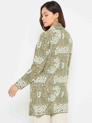 Madame Printed Green Shrug