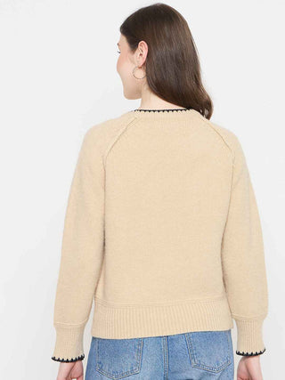 Madame Crew Neck Beige Sweater